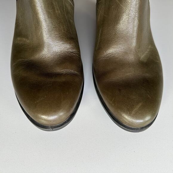 Ecco Shape 55 Western Chelsea Pull On Low Heel Olive Gray Boots EU 36 US 5 - Picture 7 of 8
